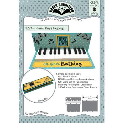 Karen Burniston Cutting Dies - Piano Keys Pop-up